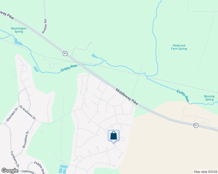 map of restaurants, bars, coffee shops, grocery stores, and more near 302 Tall Oak Drive in Charles Town