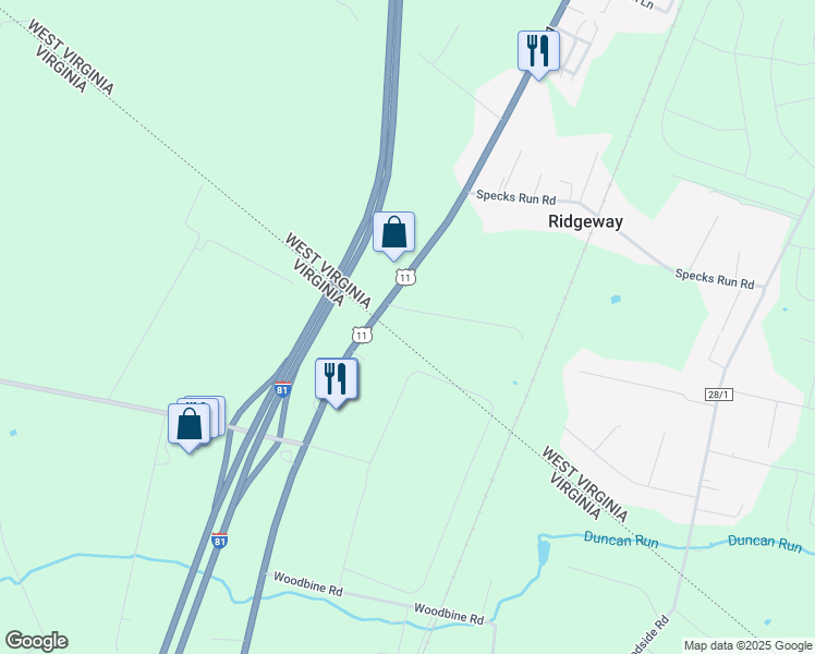 map of restaurants, bars, coffee shops, grocery stores, and more near 12823 Winchester Avenue in Berkeley County