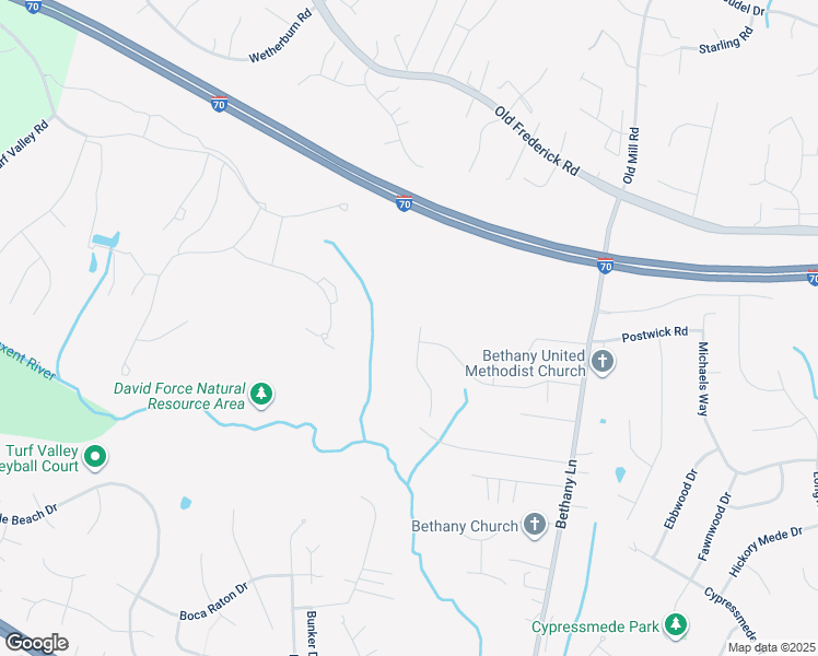map of restaurants, bars, coffee shops, grocery stores, and more near 2802 Foxhound Road in Ellicott City