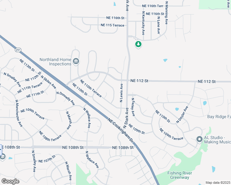 map of restaurants, bars, coffee shops, grocery stores, and more near 11101 North McKinley Avenue in Kansas City