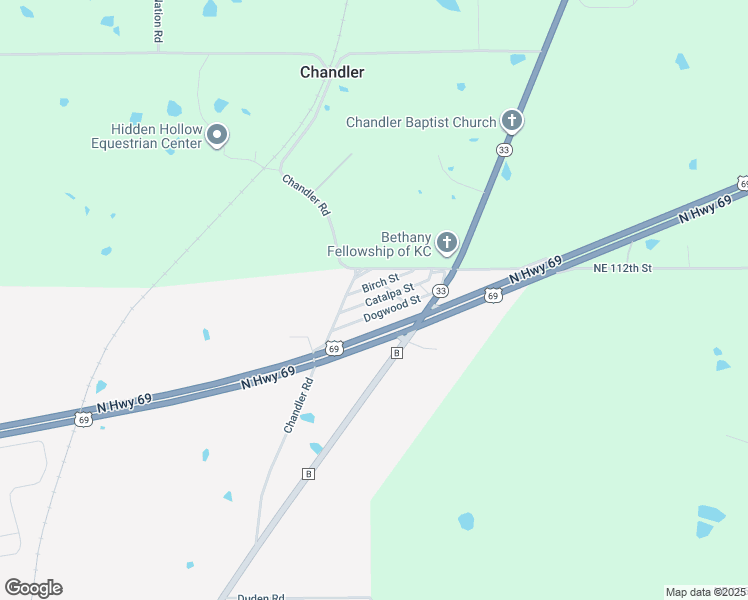 map of restaurants, bars, coffee shops, grocery stores, and more near 2326 Dogwood Street in Liberty