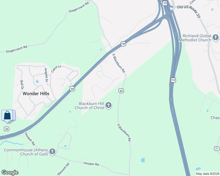map of restaurants, bars, coffee shops, grocery stores, and more near 17 Berkley Drive in Athens