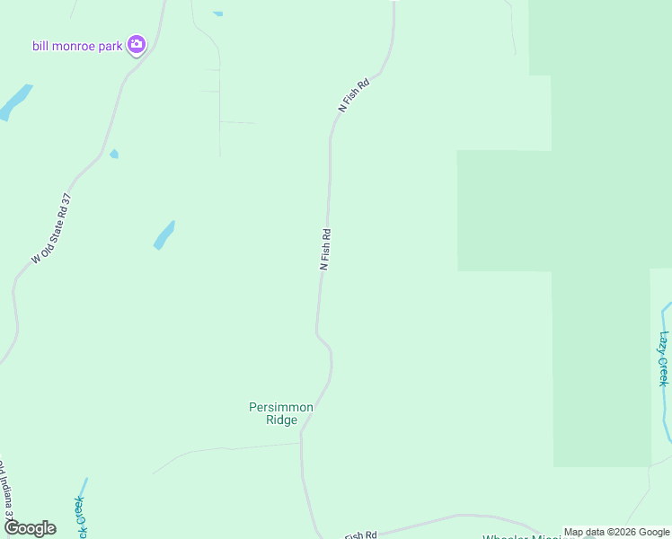 map of restaurants, bars, coffee shops, grocery stores, and more near 8565 North Fish Road in Bloomington