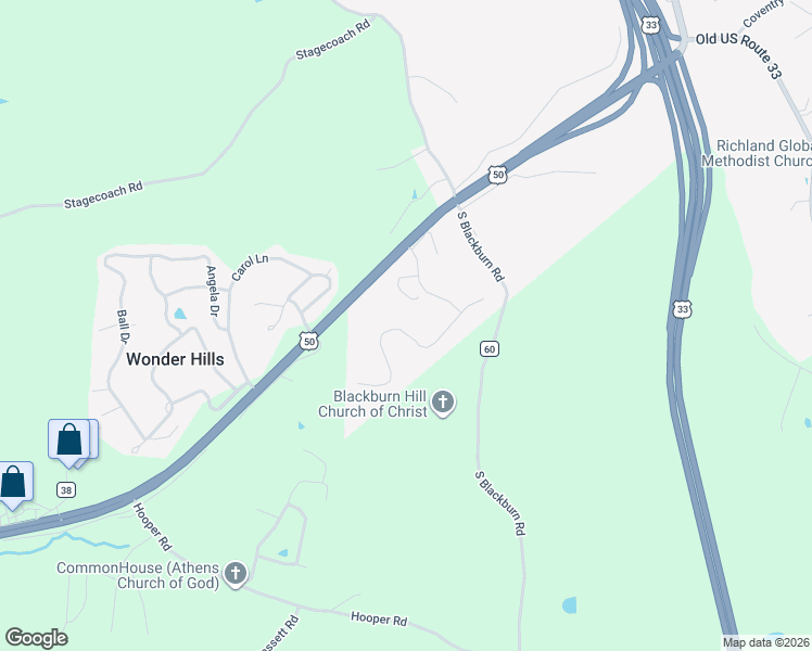 map of restaurants, bars, coffee shops, grocery stores, and more near 13 Westfield Place in Athens