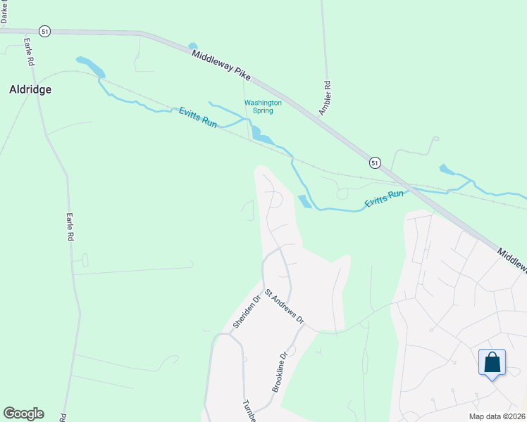 map of restaurants, bars, coffee shops, grocery stores, and more near 323 Spyglass Hill Drive in Charles Town