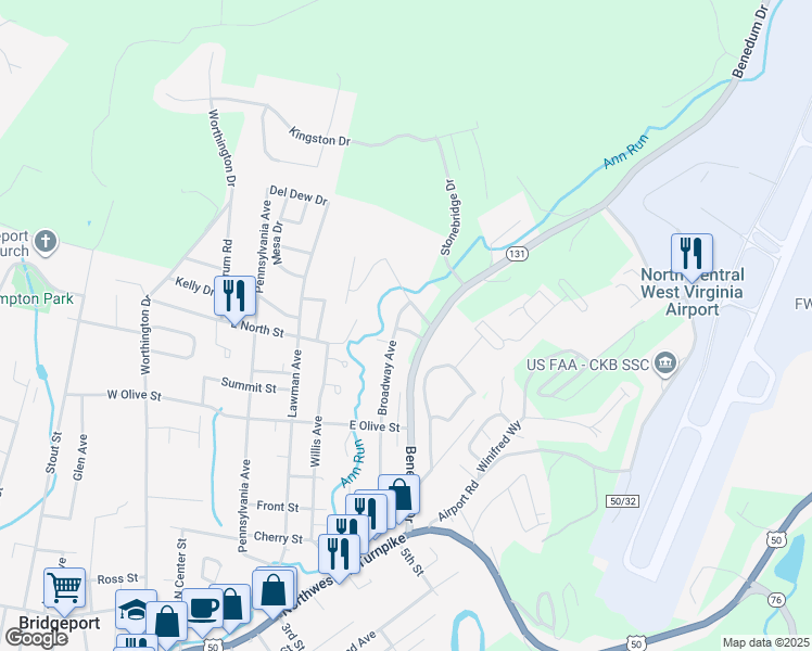 map of restaurants, bars, coffee shops, grocery stores, and more near 700 Masonic Drive in Bridgeport