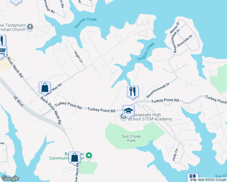 map of restaurants, bars, coffee shops, grocery stores, and more near in Essex