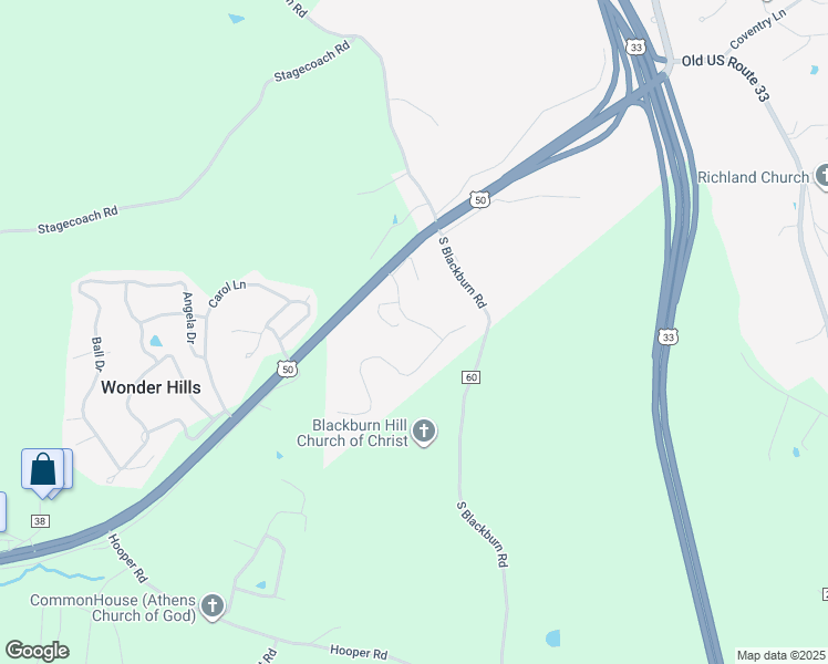 map of restaurants, bars, coffee shops, grocery stores, and more near 17 Berkley Drive in Athens