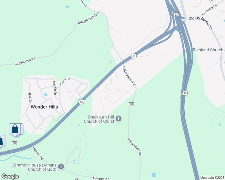 map of restaurants, bars, coffee shops, grocery stores, and more near 17 Berkley Drive in Athens