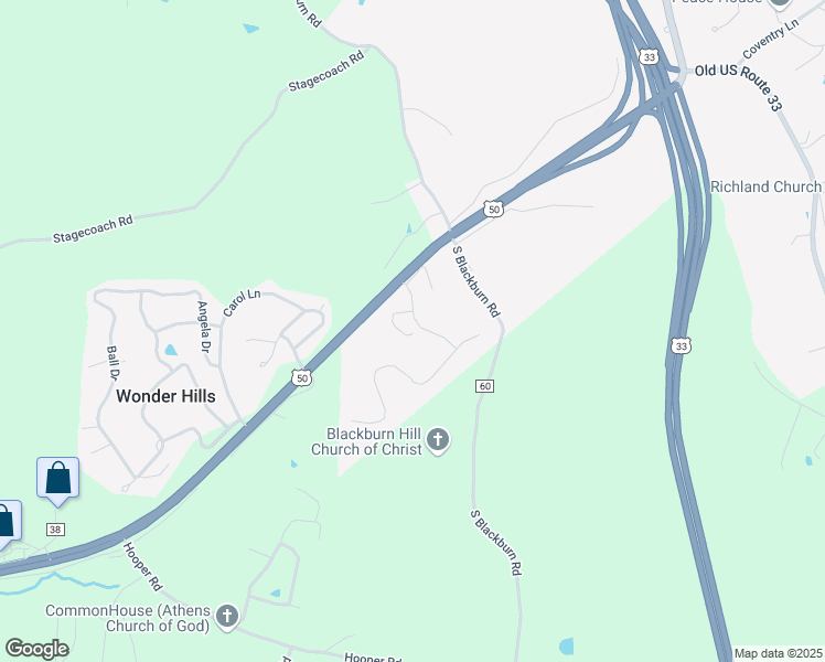 map of restaurants, bars, coffee shops, grocery stores, and more near 17 Berkley Drive in Athens