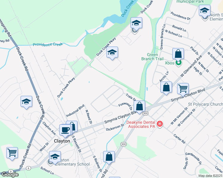 map of restaurants, bars, coffee shops, grocery stores, and more near 89 Wheeler Circle in Smyrna