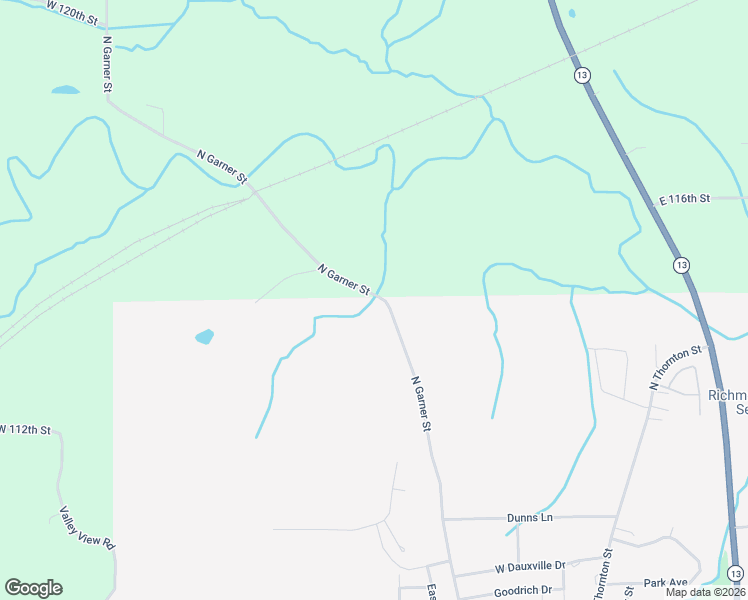 map of restaurants, bars, coffee shops, grocery stores, and more near 11400 North Garner Street in Richmond