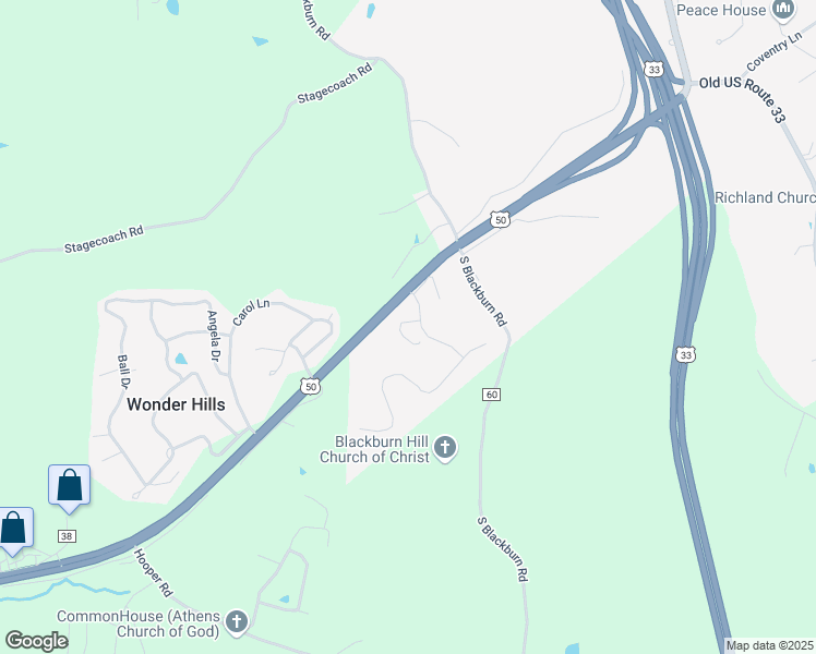 map of restaurants, bars, coffee shops, grocery stores, and more near 2 Cardinal Lane in Athens
