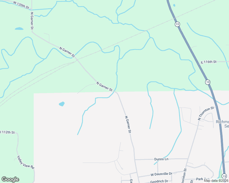 map of restaurants, bars, coffee shops, grocery stores, and more near 11400 North Garner Street in Richmond