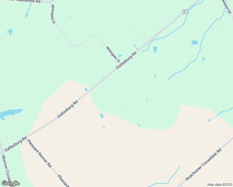 map of restaurants, bars, coffee shops, grocery stores, and more near 8944 Dallasburg Road in Morrow