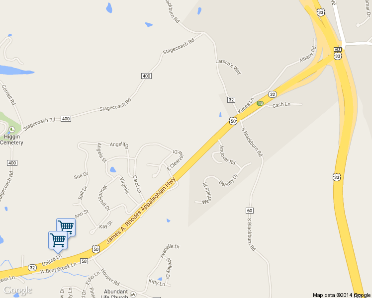 map of restaurants, bars, coffee shops, grocery stores, and more near 19 East Clearview Drive in Athens