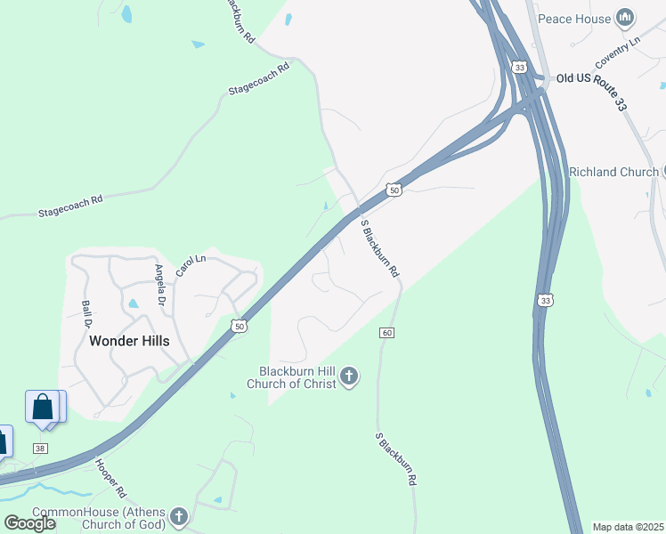map of restaurants, bars, coffee shops, grocery stores, and more near 2 Andover Road in Athens