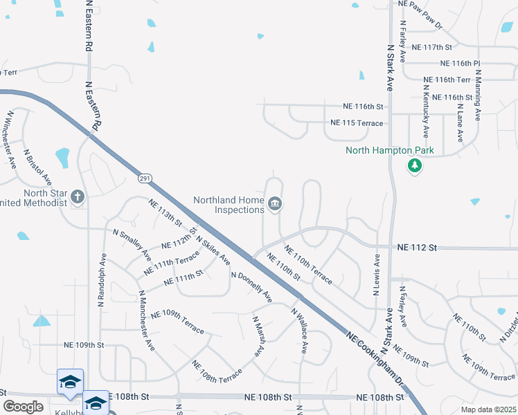 map of restaurants, bars, coffee shops, grocery stores, and more near 11300 North Marsh Avenue in Kansas City
