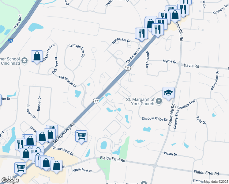 map of restaurants, bars, coffee shops, grocery stores, and more near 3576 Twenty Mile Way in Loveland
