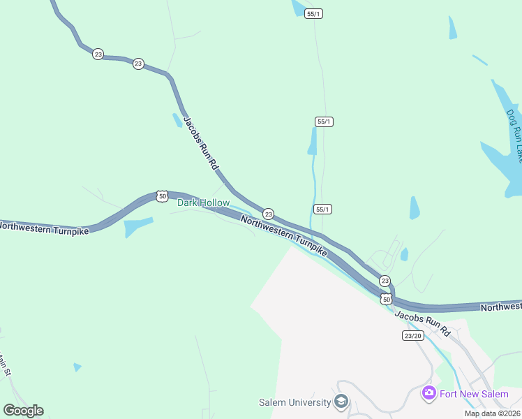 map of restaurants, bars, coffee shops, grocery stores, and more near 530 Jacobs Run Road in Salem