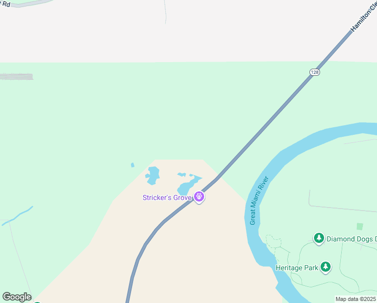 map of restaurants, bars, coffee shops, grocery stores, and more near 11858 Ohio 128 in Harrison