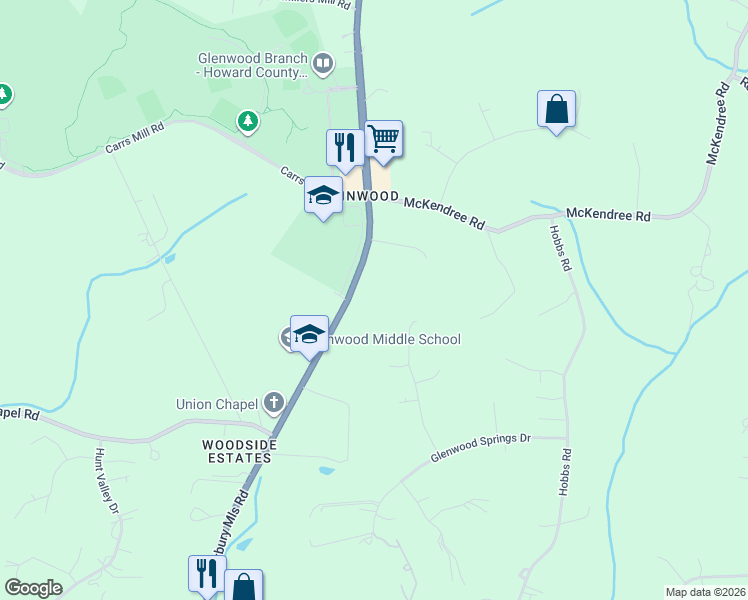 map of restaurants, bars, coffee shops, grocery stores, and more near 2761 Glenwood Springs Drive in Glenwood