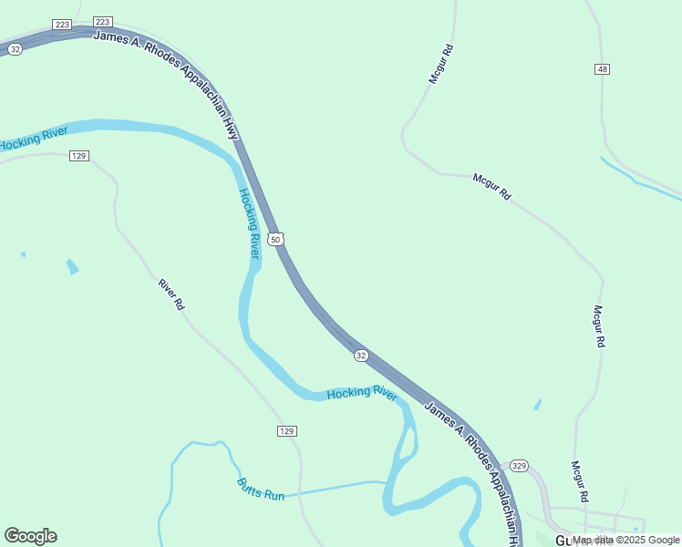 map of restaurants, bars, coffee shops, grocery stores, and more near 7799 Mcgur Road in Guysville