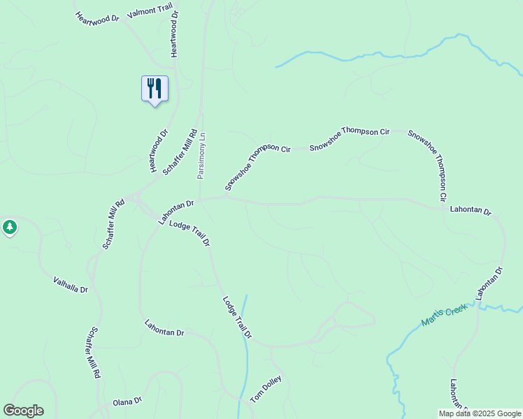 map of restaurants, bars, coffee shops, grocery stores, and more near 11302 Elle Ellen in Truckee