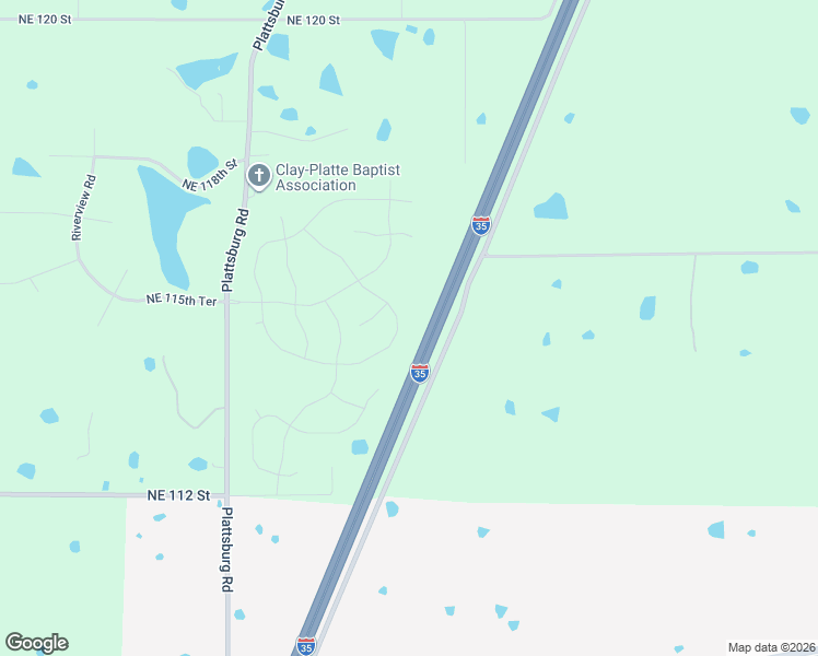 map of restaurants, bars, coffee shops, grocery stores, and more near Chicago–Kansas City Expressway in Kearney