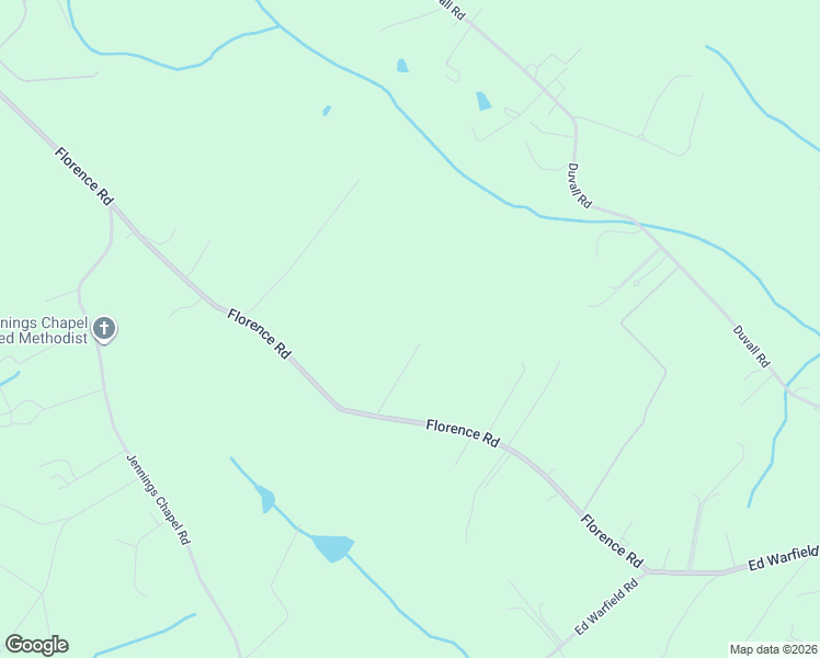 map of restaurants, bars, coffee shops, grocery stores, and more near 3185 Florence Road in Woodbine