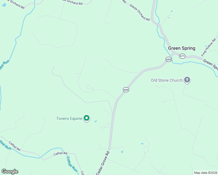 map of restaurants, bars, coffee shops, grocery stores, and more near 2257 Cedar Grove Road in Winchester