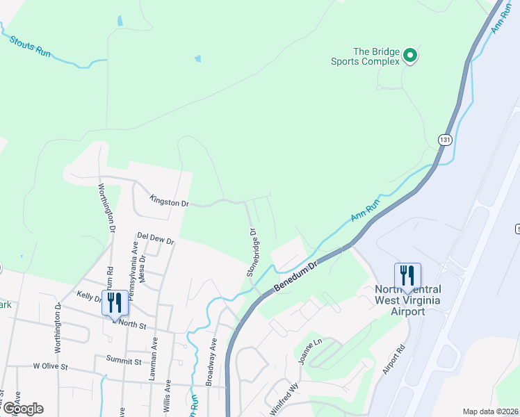 map of restaurants, bars, coffee shops, grocery stores, and more near 368 Powderhouse Road in Bridgeport