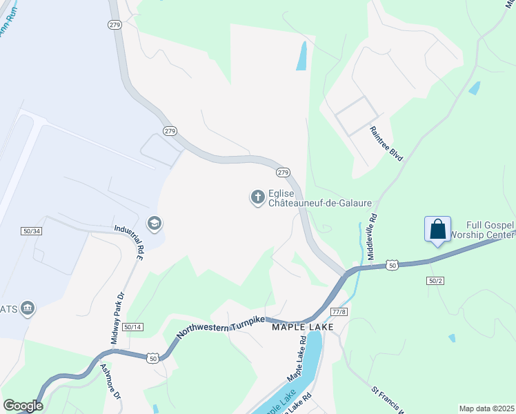 map of restaurants, bars, coffee shops, grocery stores, and more near in BRUSHY FORK