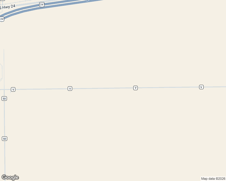 map of restaurants, bars, coffee shops, grocery stores, and more near 50052 County Road V in Burlington