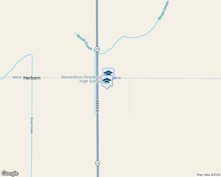 map of restaurants, bars, coffee shops, grocery stores, and more near 2806 East 600 North Road in Strasburg