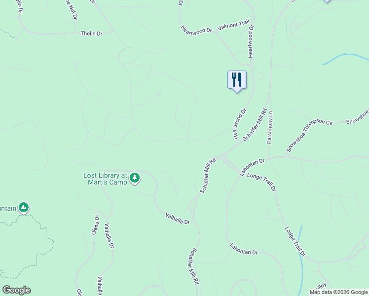 map of restaurants, bars, coffee shops, grocery stores, and more near 10629 Carson Range Road in Truckee