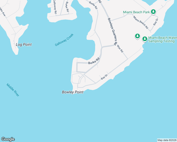 map of restaurants, bars, coffee shops, grocery stores, and more near 1639 Bowleys Quarters Road in Middle River