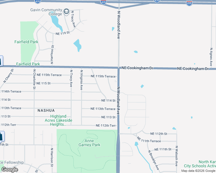 map of restaurants, bars, coffee shops, grocery stores, and more near 11442 North Highland Avenue in Kansas City