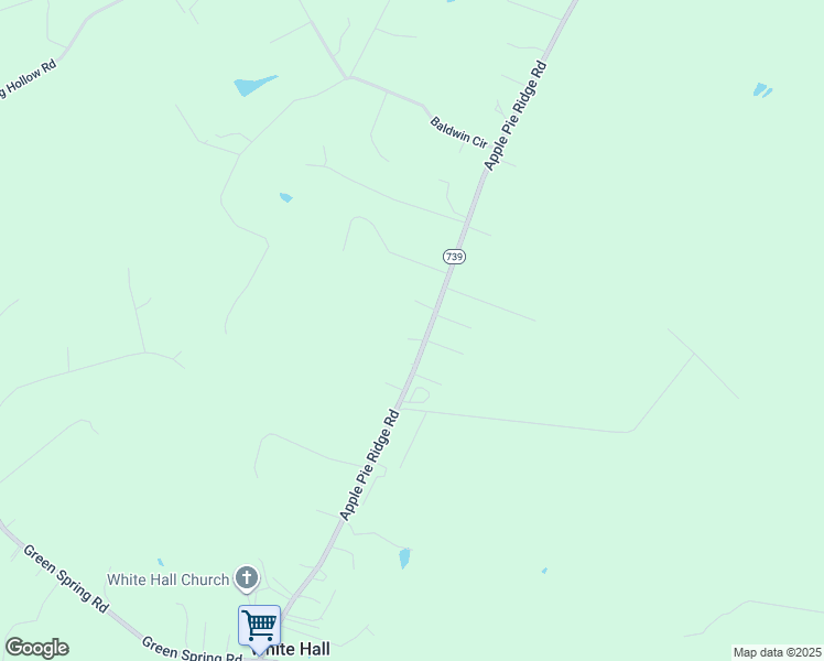 map of restaurants, bars, coffee shops, grocery stores, and more near 3615 Apple Pie Ridge Road in Winchester