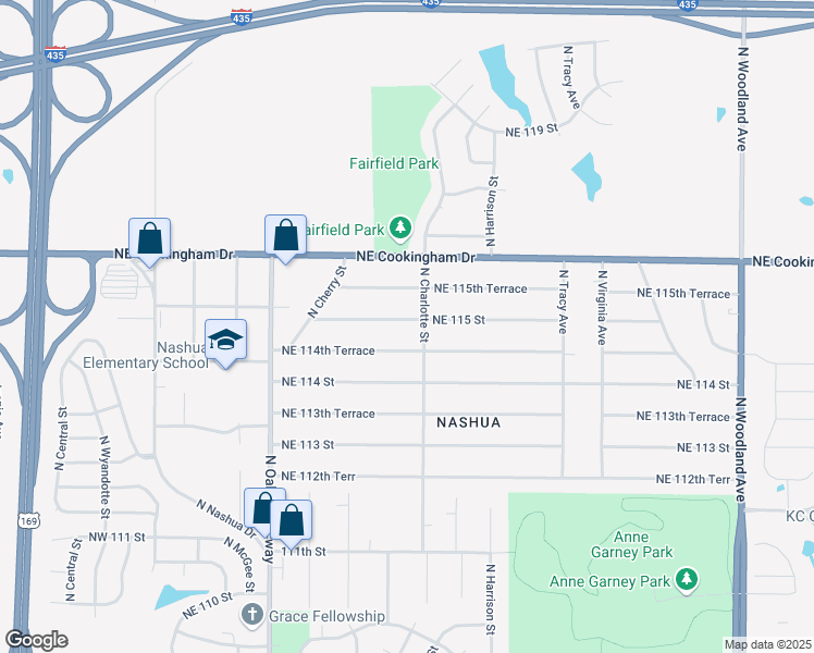 map of restaurants, bars, coffee shops, grocery stores, and more near 701 Northeast 115 Street in Kansas City