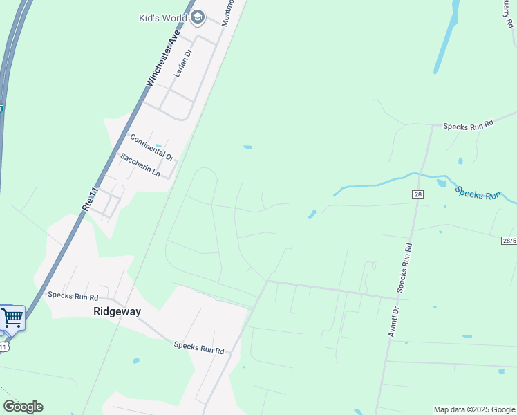 map of restaurants, bars, coffee shops, grocery stores, and more near 227 Tickseed Court in Bunker Hill