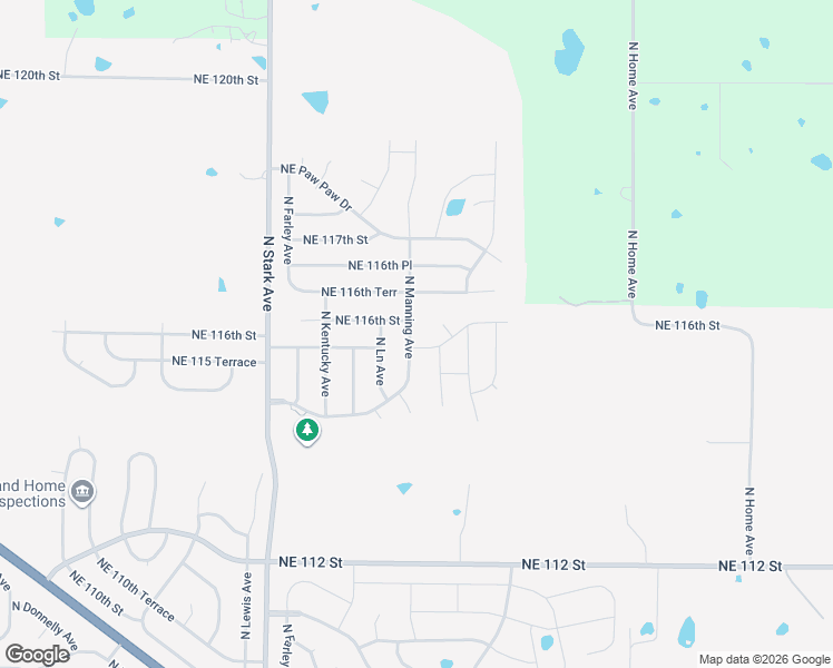 map of restaurants, bars, coffee shops, grocery stores, and more near 11518 North Laurel Court in Kansas City