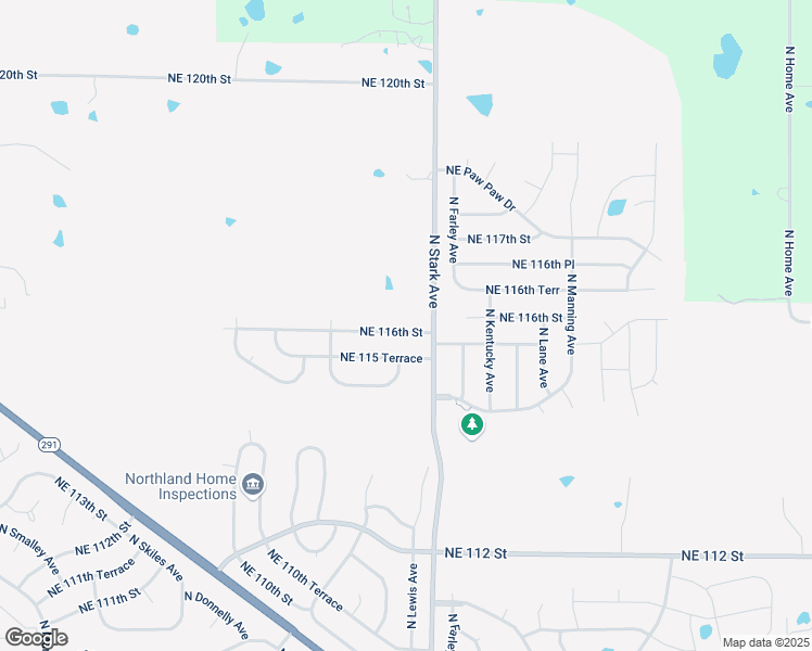 map of restaurants, bars, coffee shops, grocery stores, and more near 8716 Northeast 116th Street in Kansas City