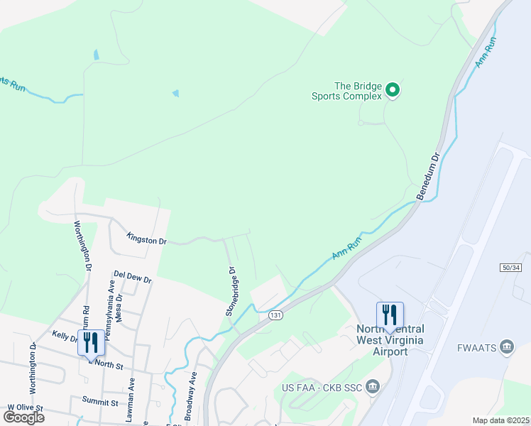 map of restaurants, bars, coffee shops, grocery stores, and more near 368 Powderhouse Road in Bridgeport