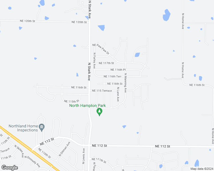 map of restaurants, bars, coffee shops, grocery stores, and more near 8907 Northeast 116 Terrace in Kansas City