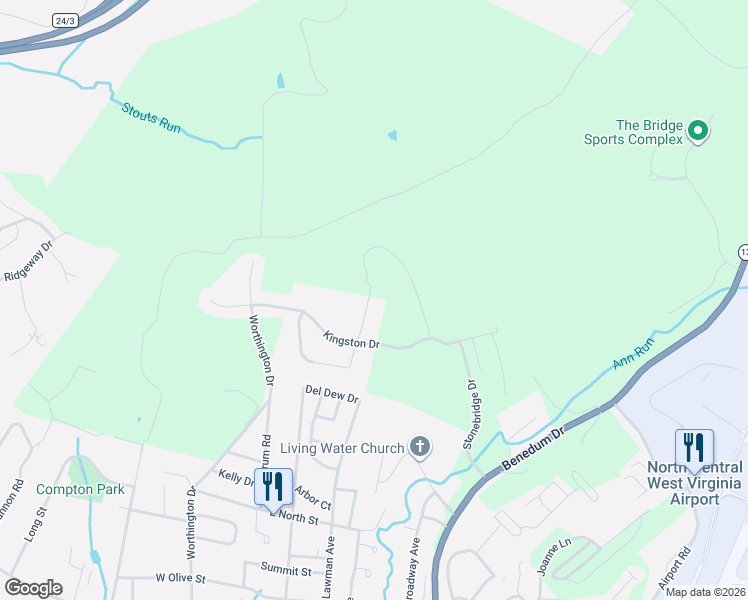 map of restaurants, bars, coffee shops, grocery stores, and more near 231 Kingston Drive in Bridgeport