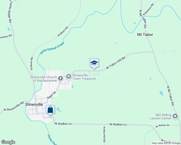 map of restaurants, bars, coffee shops, grocery stores, and more near 7225 W Tabor Hill Rd in Ellettsville