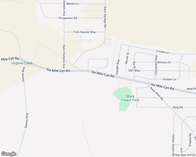 map of restaurants, bars, coffee shops, grocery stores, and more near 403 6 Mile Canyon Road in Dayton