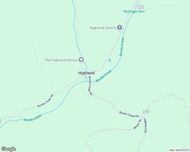 map of restaurants, bars, coffee shops, grocery stores, and more near 2372 Bonds Creek Road in Pennsboro
