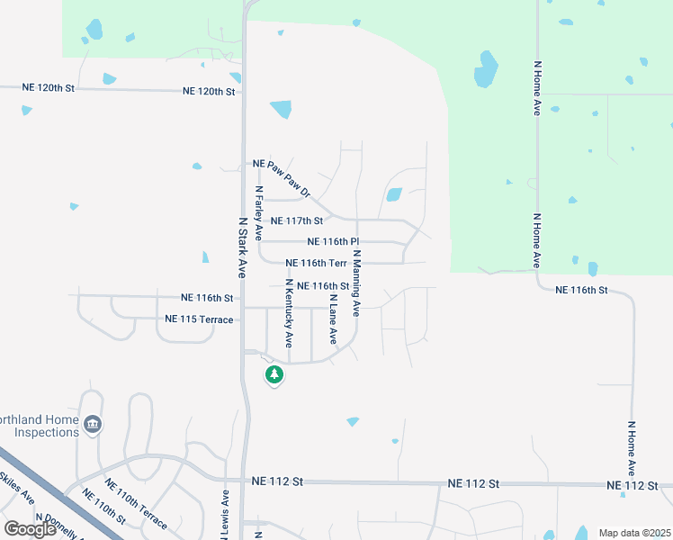 map of restaurants, bars, coffee shops, grocery stores, and more near 9012 Northeast 116 Terrace in Kansas City
